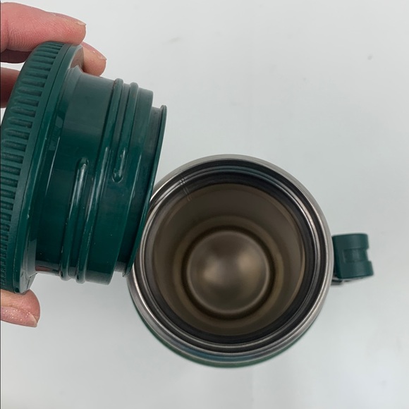 Stanley Classic Retro Green Thermos with Silver Accents Handle Lid 24oz - Picture 9 of 12